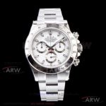 Perfect Replica ARF 904L Rolex Cosmograph Daytona Swiss 4130 Watches - Stainless Steel Case,White Dial